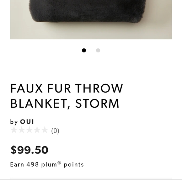 Indigo OUI faux fur throw - storm - Picture 2 of 4